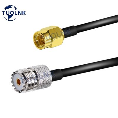 RG174 RF Coaxial Cable SMA Male Plug to SO239 PL259 Connector UHF Female Bulkhead RF Jumper pigtail Electrical Connectors