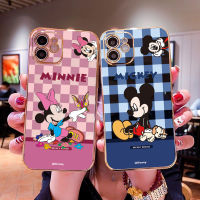 เคสนิ่มสำหรับ Sammsung Galaxy S20 FE A52 A12 A52S 5G A53ลายสก๊อตน่ารักคู่เมาส์ชุบผิวเรียบสะท้อนแสง