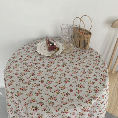 Aesthetic Table cloth Vintage Rose Flower Tablecloth Lattice Placemat Decoration Room Desktop Photo Props Dustproof Table Cover Table Linen Picnic Cloth