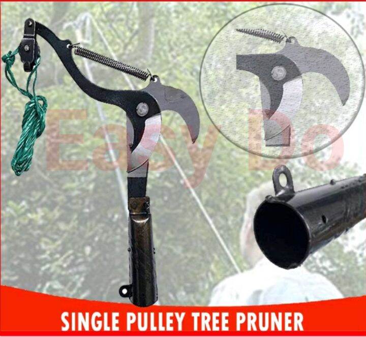 HIGH QUALITY SINGLE PULLEY TREE PRUNER WITH ROPE (Rambutan Cutter) Lazada