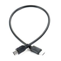 1 Buah Kabel Konverter Adaptor Data Pria Mini USB Pria Kabel Data Kabel 25Cm