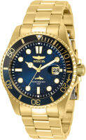 Invicta Pro Diver Men 43mm Stainless Steel Gold Blue dial Quartz, 30810