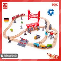 Hape ของเล่นไม้ ชุดรางรถไฟ Busy City Rail Set ของเล่น เด็ก เสริมพัฒนาการ สำหรับเด็ก 3 ปีขึ้นไป