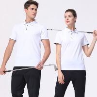 Mens Golf Shirts Summer Sports training Tops Golf Women Wear Short Sleeve T-Shirts Breathable Polo Shirts