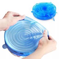 【hot】 6 Pcs Silicone Stretch Lids Reusable Airtight Food Wrap Covers Keeping Bowl Stretchy Cover Cookware 1