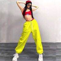 สีเขียวตรงสตรีเหงื่อกีฬา Hippie กางเกง Sweatpants Joggers Jogging แฟชั่น Baggy Trendeez กางเกงหลวมสบายๆ