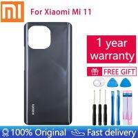 เคสฝาหลังปิดโทรศัพท์กระจกด้านหลัง11 Xiaomi Mi ของแท้สำหรับ Mi11ชิ้นส่วนอะไหล่ซ่อมโทรศัพท์และสติกเกอร์กาว