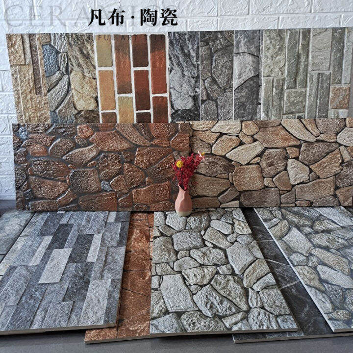 Allceramic 300X600 imitation culture stone balcony tiles rural villa