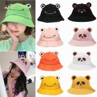 HOT★Cute Panda Bucket Hat Lovely Frog Cotton Foldable Wide Brim Fisherman Cap Casual Summer Outdoor Sunscreen Hat for Women