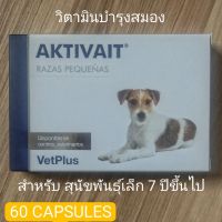 [Exp.09/2024] Aktivait Small breed Vetplus แอคติเวท วิตามินบำรุงสมอง อาหารเสริมสำหรับสุนัขพันธุ์เล็ก บรรจุ 60 เม็ด