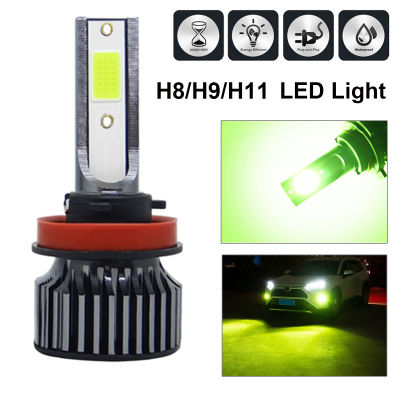 1ชิ้น100W H8 2000LM/H9/H11มะนาวเขียวไฟ LED รถตัดหมอกปลั๊กแอนด์เพลย์หลอดไฟหลอดไฟ LED Repcement