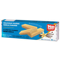 Vanilla Flavored Wafers Man 200 gr - เวเฟอร์แมนแสนอร่อย รสวานิลลา บรรจุ 200 กรัม