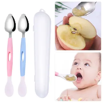 1pc large silicone scraper baby supplementary food scraper tool