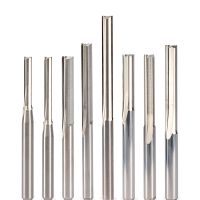 10pcs 2 ขลุ่ย CNC Router Bits 3.175mm ตรงสล็อตทังสเตนเหล็กกัดตัดสําหรับไม้ MDF พลาสติก End Mill 1/8－CEL 3mm-32mm