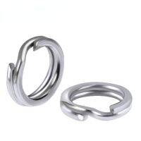 50/100pcs Fishing Rings Stainless Steel Split Ring High Quality Strengthen Solid Ring Lure Connecting Ring Fishing Accessories Accessories