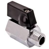 ZLinKJ 1PCSCorrosive 1/4 "วาล์วทองเหลืองขนาดเล็ก-ชุบโครเมี่ยม NPT