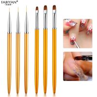 3Pcs Metal Round Top Nail Art UV Gel Extension Painting Liner Brushes Drawing Flower Petal Pen Kit Manicure Tools Set