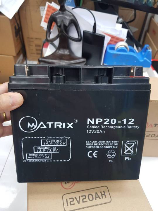 matrix-battery-ups-12v-20ah-รุ่น-bt019-แบตเตอรี่แห้ง-12v20ah