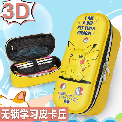 Pokemon Pupils Pencil Case Pikachu Password Lock Stationery BoxPokemon Pikachu Pencil Case 3D Cute Cartoon Stationery Box Boys Girls Pencil Box Students Pen storage Case School Birthday Gift