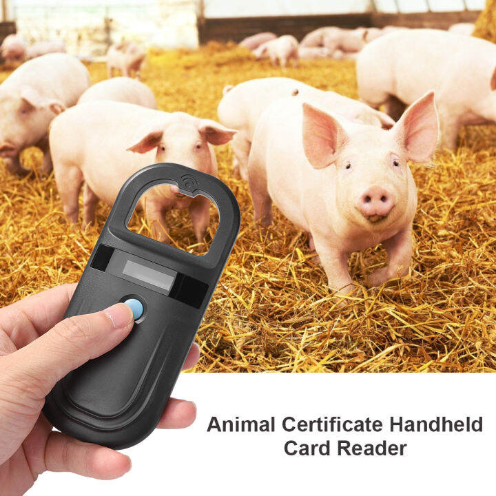 Animal Pet ID Chip Digital Scanner Certificate USB RFID Handheld
