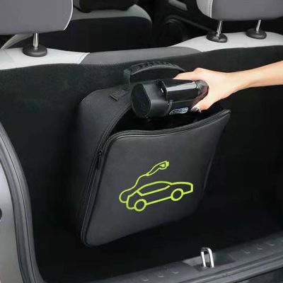 Car Charging Cable Storage Bag Jumper Carry Bag For Electric Vehicle Charger Plugs Sockets Charging Equipment Container Storage Power Points  Switches