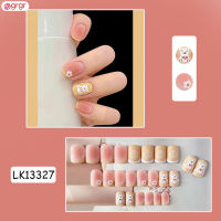 Fgrgr เครื่องมือทำเล็บมือปลอมสีชมพูฝ้าขอบสีเหลืองทนทานและไม่แตกเล็บปลอม Comfort สำหรับ FGR-MY การตกแต่ง DIY เล็บมือ