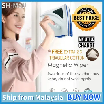 Buy Home Window Wiper Glass Cleaner Tool Double Side Magnetic