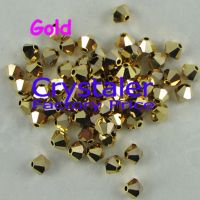 K9 Crystal Grade AAAA 5301 gold Hemtite Color 3mm 4mm 5mm 6mm 8mm Glass Bicone Beads