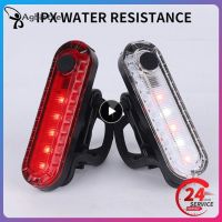 ❀❈ Mountain Bike Tail Lamp Plastic Usb Charging Bicycle Tail Lamp Key Switch Warning Light Bicycle Tail Light 360 Degrees Rotation