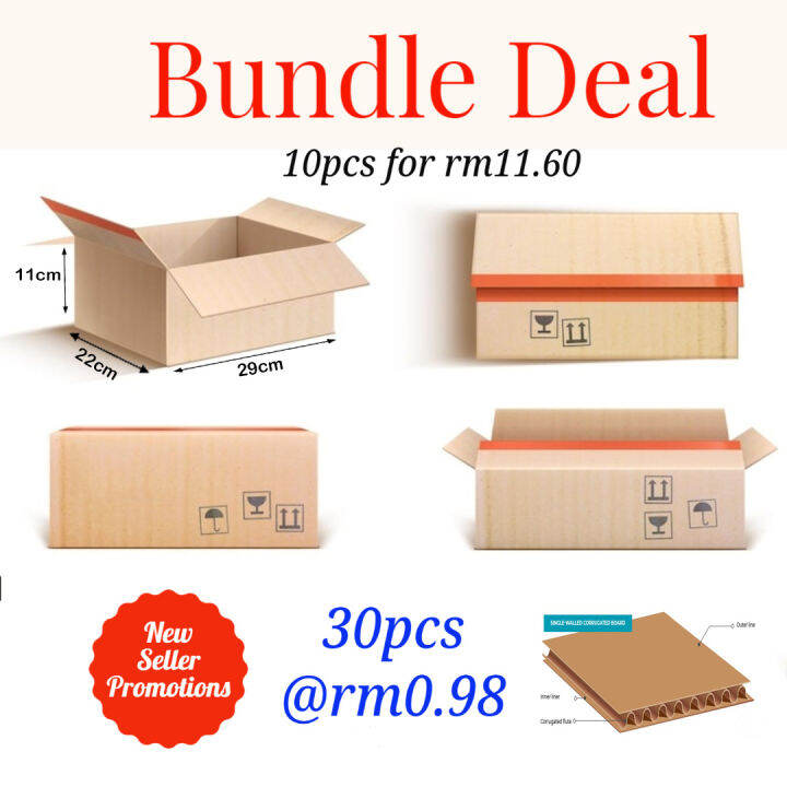 Carton Box Printed Packaging Box Kotak Corier Tercetak 3 Layers B Flute