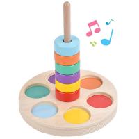 Montessori Toy Wooden Blocks Color Cognition Toy Early Learning Educational Toys Kids Puzzle Toys For Children Boys Girls Wooden Toys