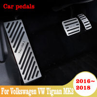 2021For Volkswagen VW Tiguan MK2 2016 2017 2018 Accelerator Brake Rest Gas Brake Footrest Pedal Cover Set LHD Car Accessories