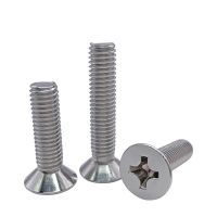 10/50 M2 M2.5 M3 M3.5 M4 M5 M6 M8 A2 70 304 Stainless steel GB819 Cross Phillips Flat Countersunk Head Screw Bolt Length 3 100mm