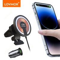 Portable Wireless Charger Magnetic Charging Phone Holder in Car Multifunctional for iPhone 14 13 12 Type C Magsafe Charger 15W Car Chargers