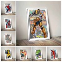 Avengers Super Hero โปสเตอร์-Spiderman, Hulk, Iron Man,กัปตันอเมริกา-ภาพวาดผ้าใบรูป-Wall Art สำหรับห้องเด็ก-ของขวัญที่สมบูรณ์แบบ