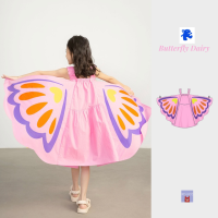 「สินค้าลิขสิทธิ์แท้」Iris kids IKD234150 ???? limited summer series-Butterfly dairy dress ชุดเด็กผู้หญิง เดรส