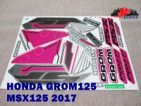 HONDA GROM125 MSX125 GROM MSX year 2017 STICKER “PINK-BLACK" // สติ๊กเกอร์ติดตัวรถ สีชมพู-ดำ