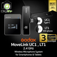 Godox Microphone MoveLink UC1 &amp; LT1 , Wireless Microphone 2.4GHz สำหรับ Smartphones &amp; Tablets -รับประกันศูนย์ Godox 3ปี ( M1 )