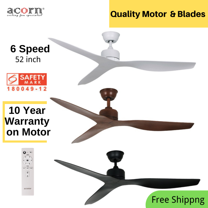 Acorn Ceiling Fans 52 inch Ceiling Fan with Remote Control DC Fan