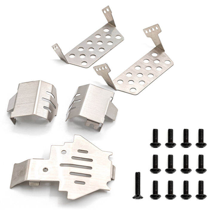 RC Chassis Armors, Stainless Steel Chassis Armor Protection Skid Plate Replacement For Traxxas 4 82056 4 Rc Car