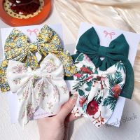 【Ready Stock】 ❀✵ C18 2Pcs/set Korean Women Hairpins Sweet Big Bowknot Hair Clips for Girls Solid Color Hair Pins Barrettes Headwear Fashion Hair Accessories