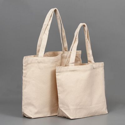 【CW】 Blank Pattern Canvas Shopping Reusable Shoulder Handbag Tote Cotton Wholesale Custom
