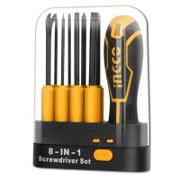 โปรโมชั่น INGCO ชุดไขควงเปลี่ยนด้าม 8 in 1 (9 อัน) รุ่น AKISD0901 ( Interchangeable Screwdriver Set ) ไขควงชุด ราคาถูก ไขควงไฟฟ้า ไขควง ไขควงวัดไฟฟ้า ไขควงแฉก