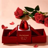 Lifting Rose Gift Box Necklace Ring Display Box For Women Girlfriend Birthday Christmas Valentine Gifts 2023 New In Accessories
