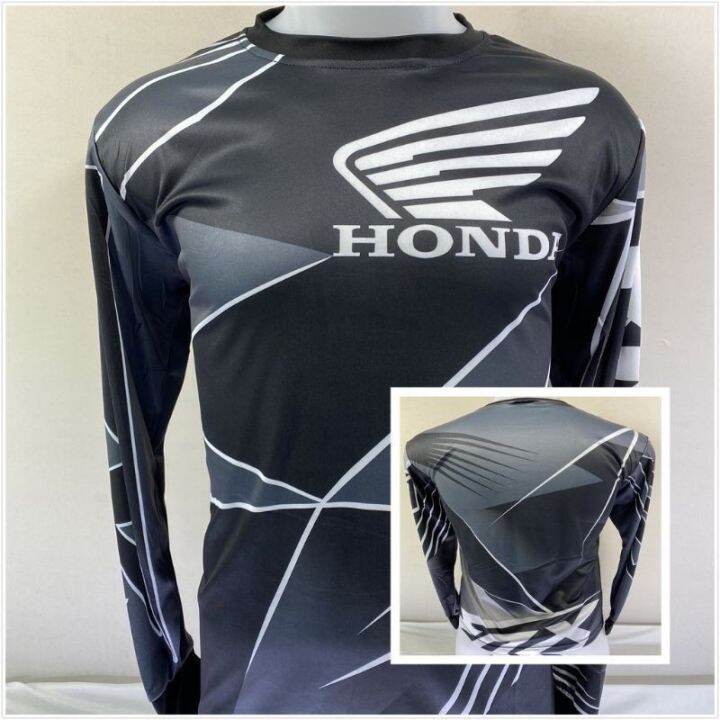 Honda Mens Racing Bike Ride Motorcycle Tshirt Long Sleeve Jersey