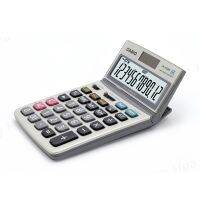 Casio Calculator เครื่องคิดเลข  คาสิโอ รุ่น  JW-120MS แบบตั้งโต๊ะ ปรับหน้าจอได้ 12 หลัก สีเงิน