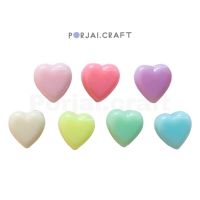 ลูกปัดหัวใจพาสเทล Pastel heart beads 6mm