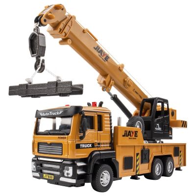 High simulation 1:50 alloy pull back engineering crane modeldump truck excavatorsound and light truck toyfree shipping