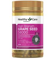 Healthy Care Grape Seed 58000 mg 200 Capsules องุ่นสกัดเข้มข้น Exp. 04/2025