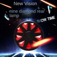 ☼ ! Bicycle Taillight Warning Light Nine Diamond Taillight Mountain Bicycle Lights Quick Release Light Equipment